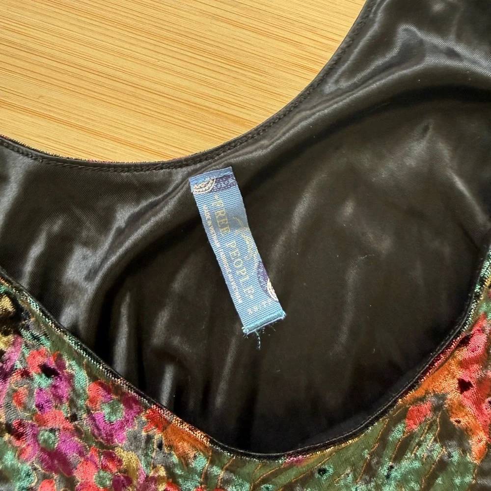 Free People Crushed Velvet Mini Dress with Belt - Picture 5 of 7